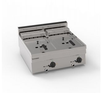 Tecnoinox  126035 8Lt+8Lt Electric Fryer Top With In Tank Heating Elements-400 3N-50/60Hz-12Kw-70x65x28cm