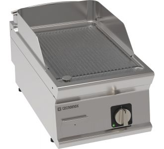 Tecnoinox 126020 Electrc Griddle With Ribbed Plate Top-230v-50/60Hz-3Kw-35x65x28cm